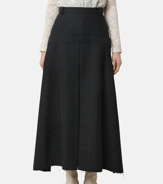 Shadow Plaid Skirt