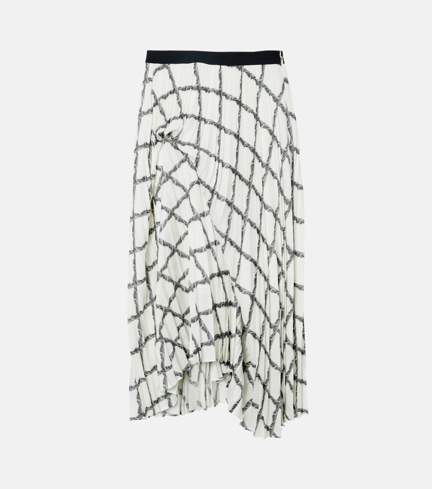 Stairs Checked Print Skirt