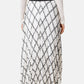 Stairs Checked Print Skirt