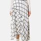 Stairs Checked Print Skirt