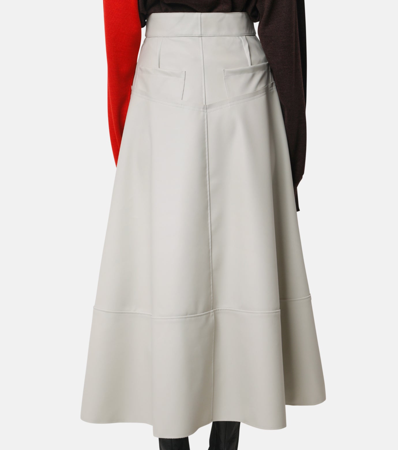 Lamination Flared Skirt