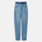 W Waist Denim Pants (BLUE)