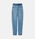 W Waist Denim Pants (BLUE)