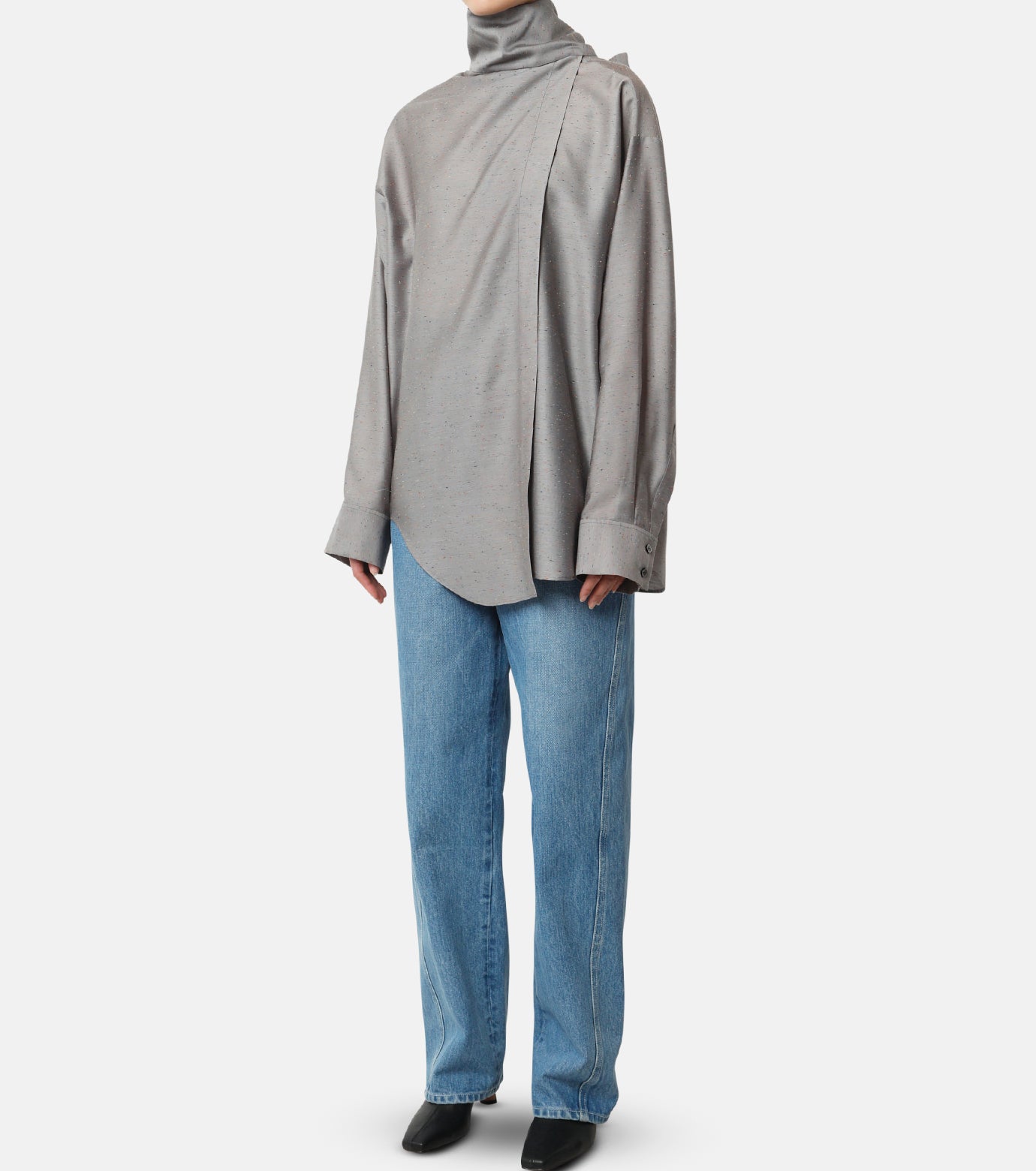W Waist Denim Pants (BLUE)