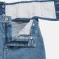 W Waist Denim Pants (BLUE)