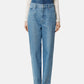 W Waist Denim Pants (BLUE)