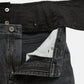 W Waist Denim Pants (BLACK)
