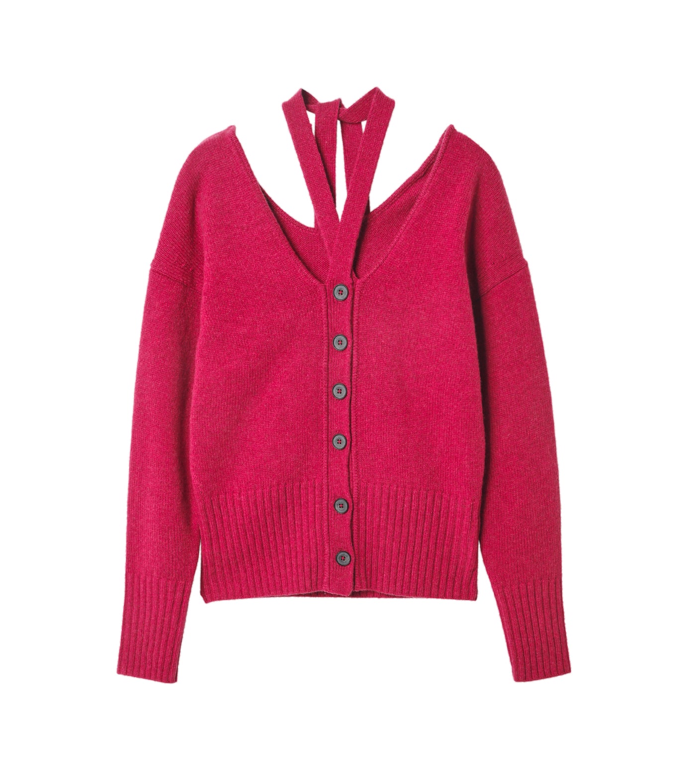 V Neck Knit Cardigan