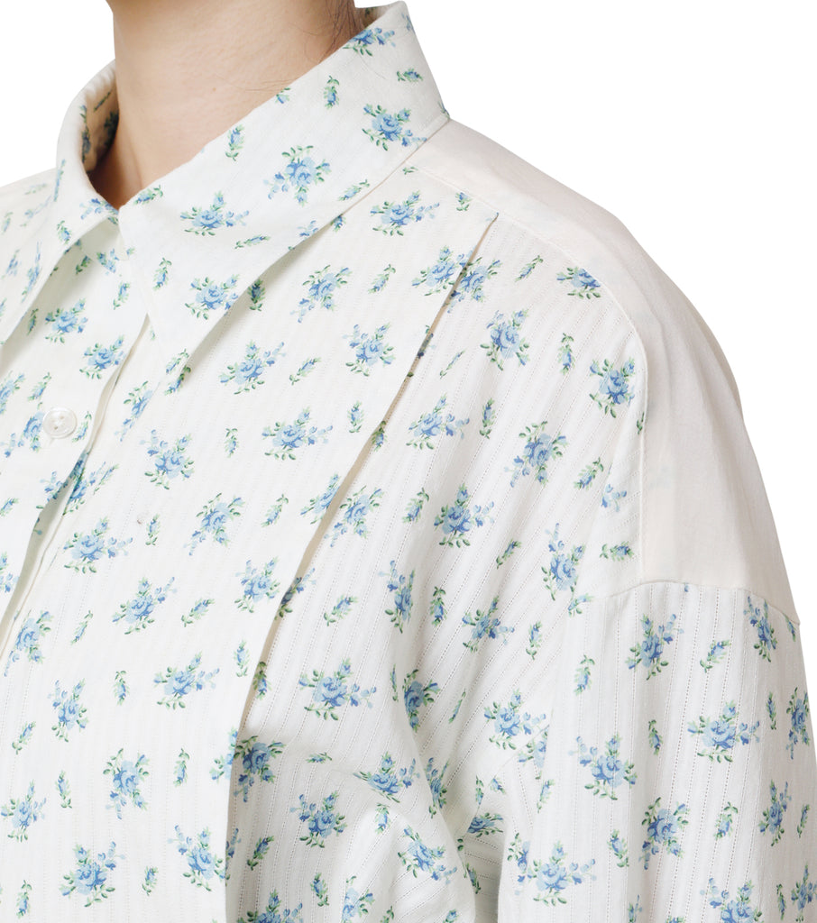 Wallpaper Flower Print Dress Shirt