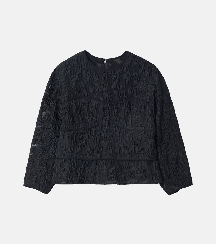 Sheer Jacquard Corset Top