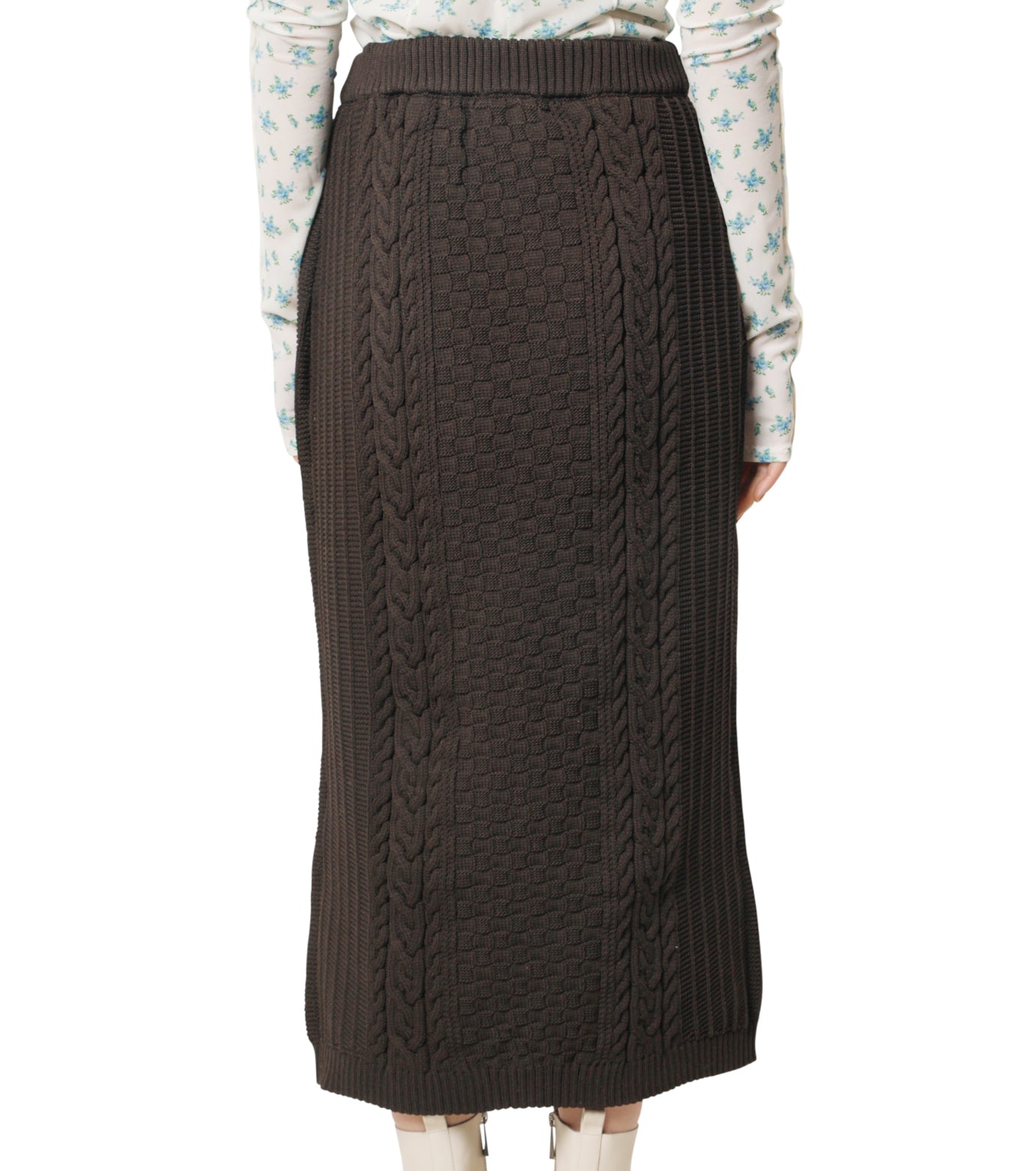 Chanky Cable Knit Skirt
