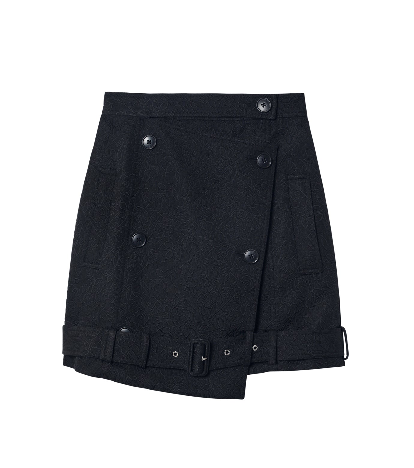 Jacquard Trench Mini Skirt