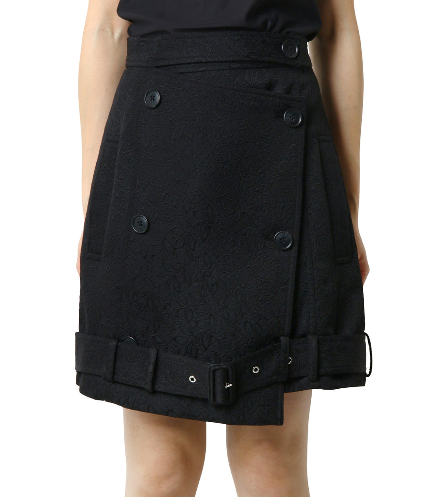 Jacquard Trench Mini Skirt