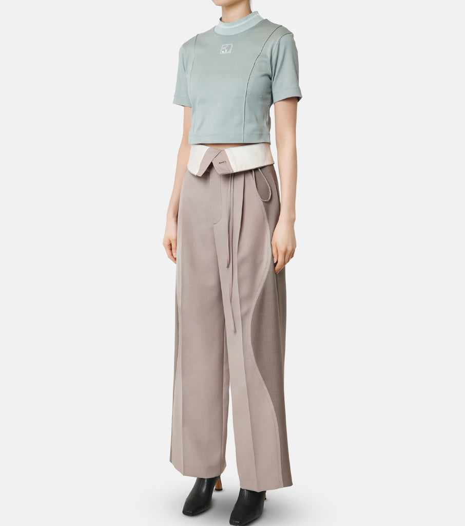 Wave Paneled Trousers
