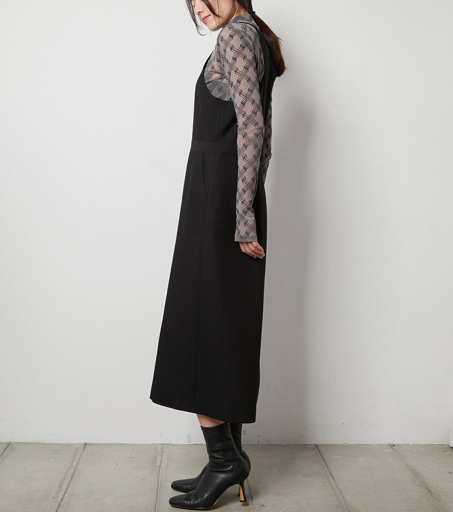 Tweedy Back Cross Gilet Dress