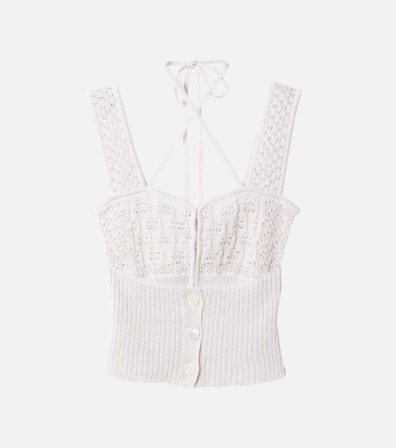 Lace Pattern Knit Vest
