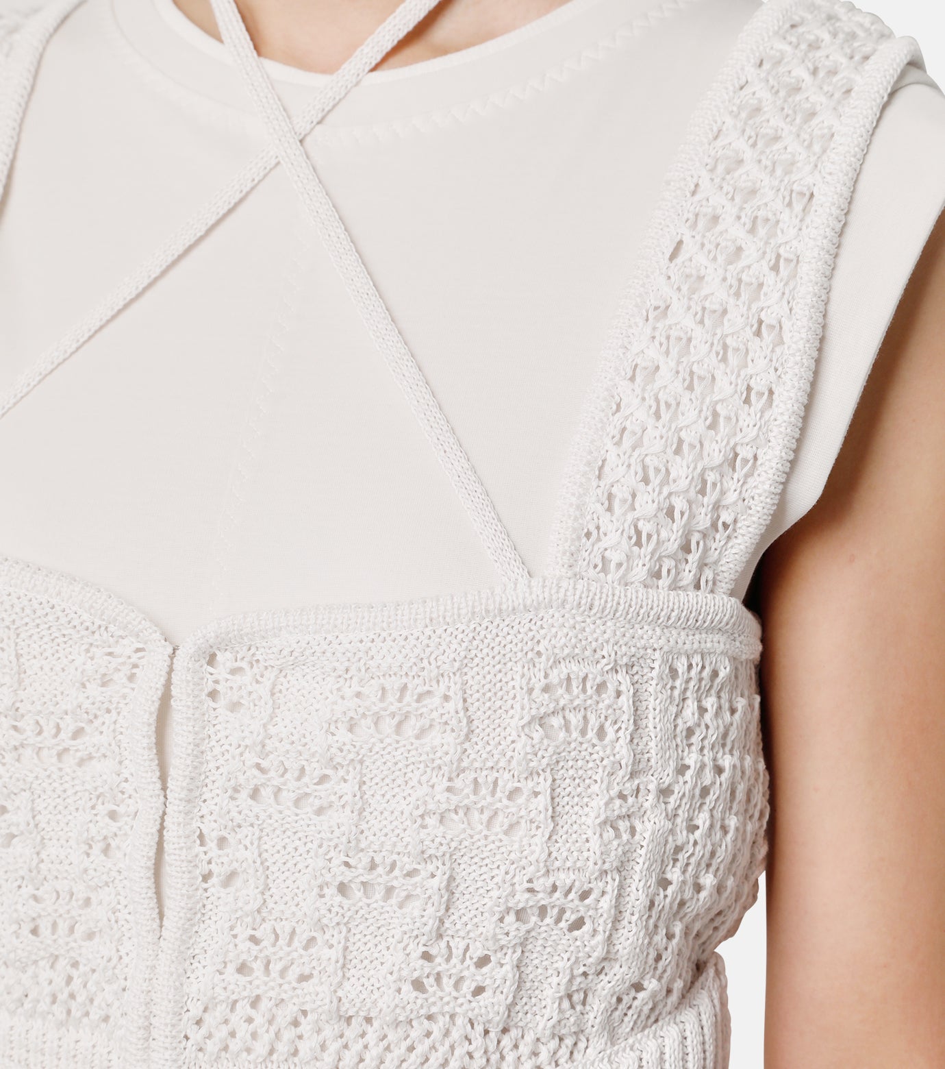Lace Pattern Knit Vest