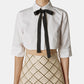 Cropped Shirt w/Bow