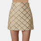 Brocade Check Mini Skirt