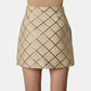 Brocade Check Mini Skirt