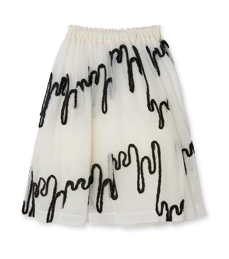 Embroidered Tutu Skirt w/Elasticated