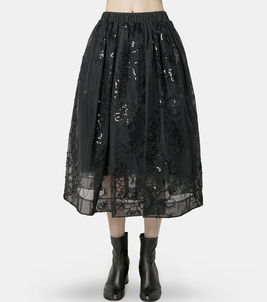 Elasticate Long Tutu Skirt w/Sequin