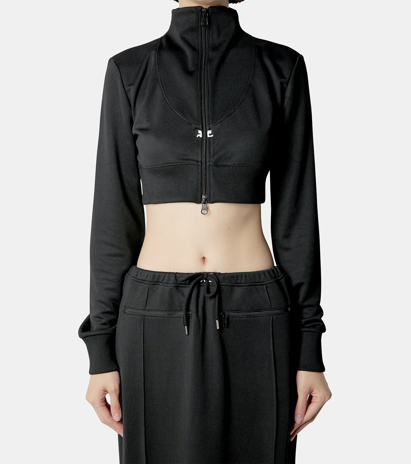 Maxi Rib Tracksuit Cropped Jacket