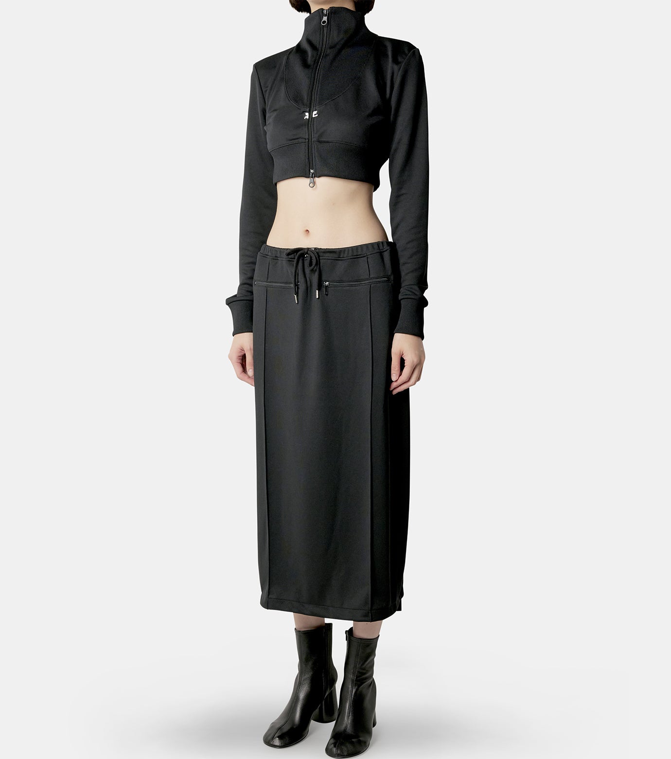 Maxi Rib Tracksuit Cropped Jacket