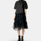 Cropped Puff Sleeve Shirt w/Trim