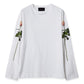 LONG SLEEVE T-SHIRT W/ ROSE PRINT