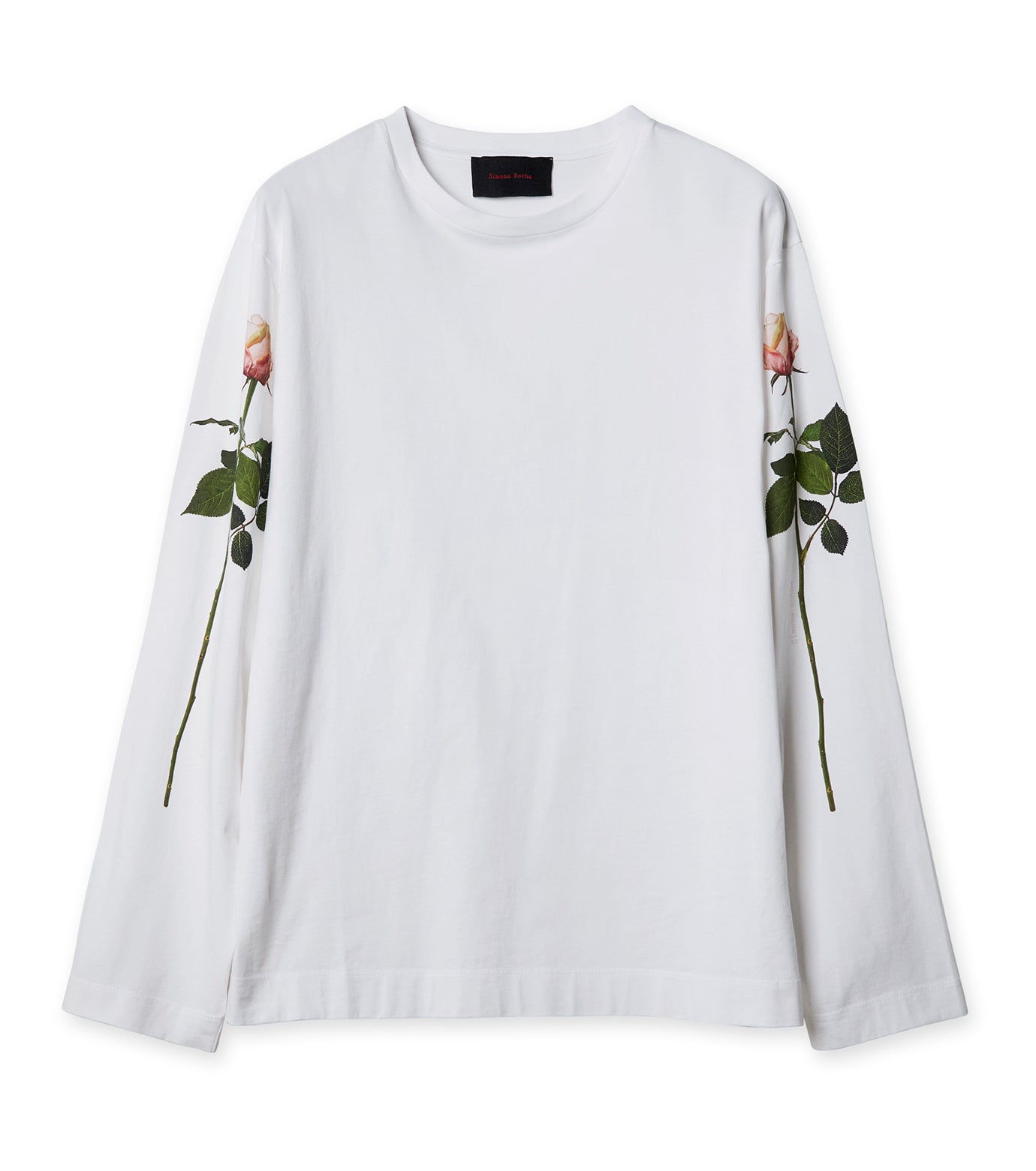 LONG SLEEVE T-SHIRT W/ ROSE PRINT