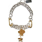 Gold Rose Double Curb necklace
