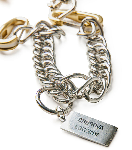 Gold Rose Double Curb necklace