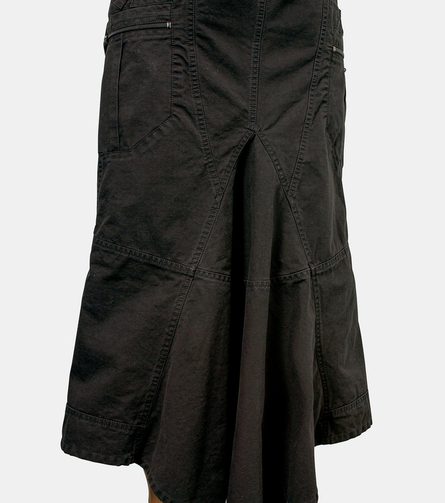Workwear Godet Skirt