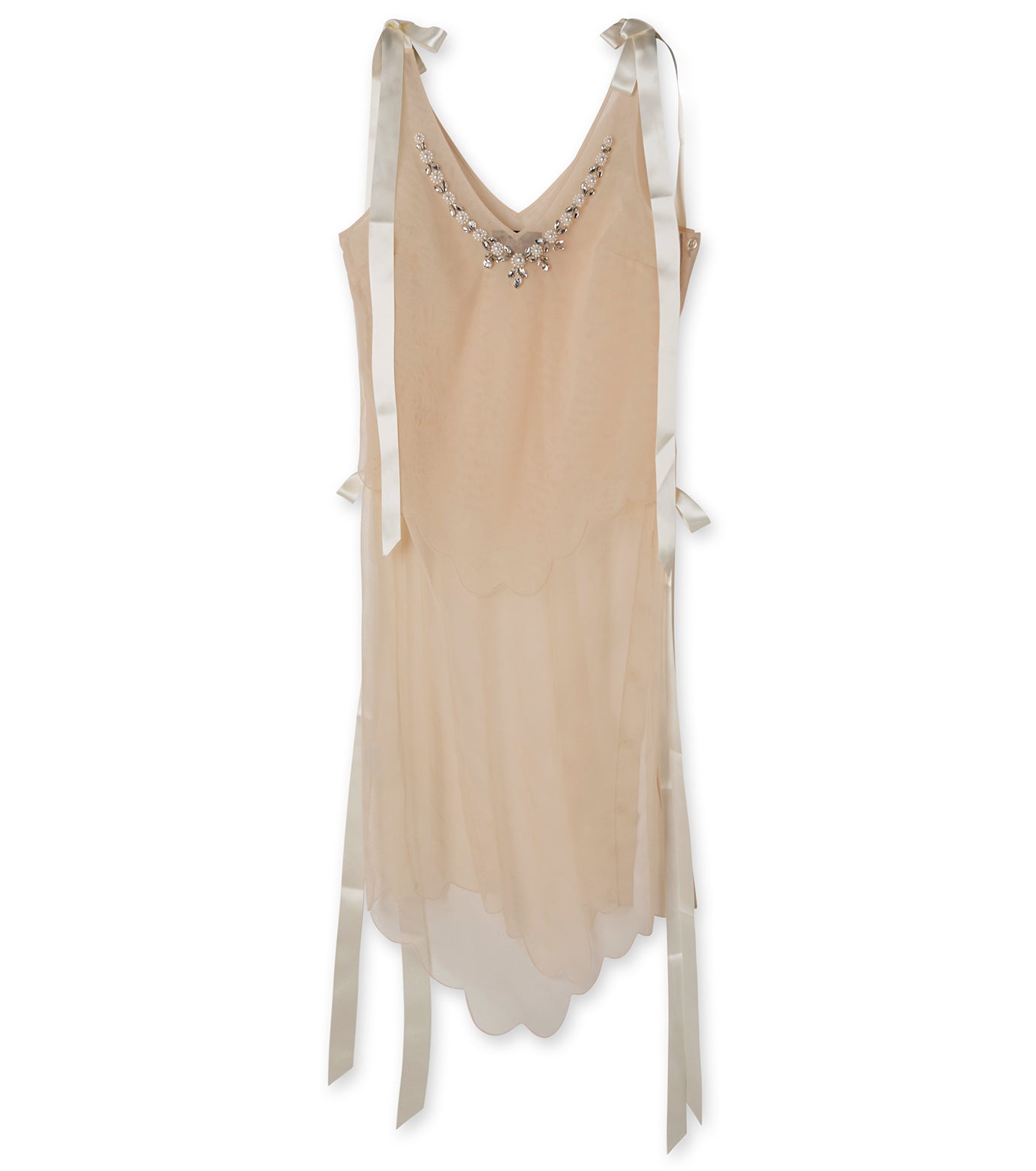 Tiered Scallop Dress w/Bow Detail &