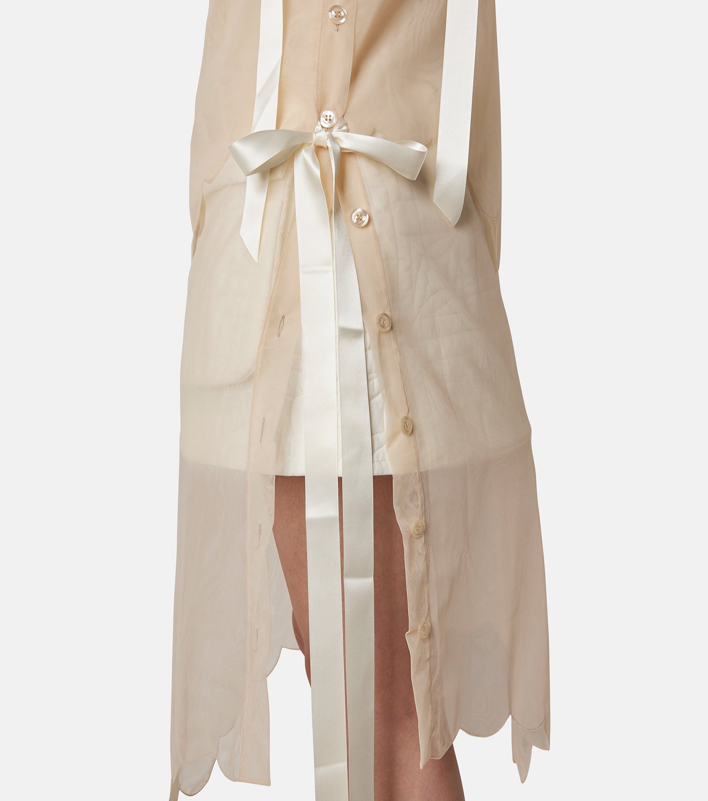 Tiered Scallop Dress w/Bow Detail &