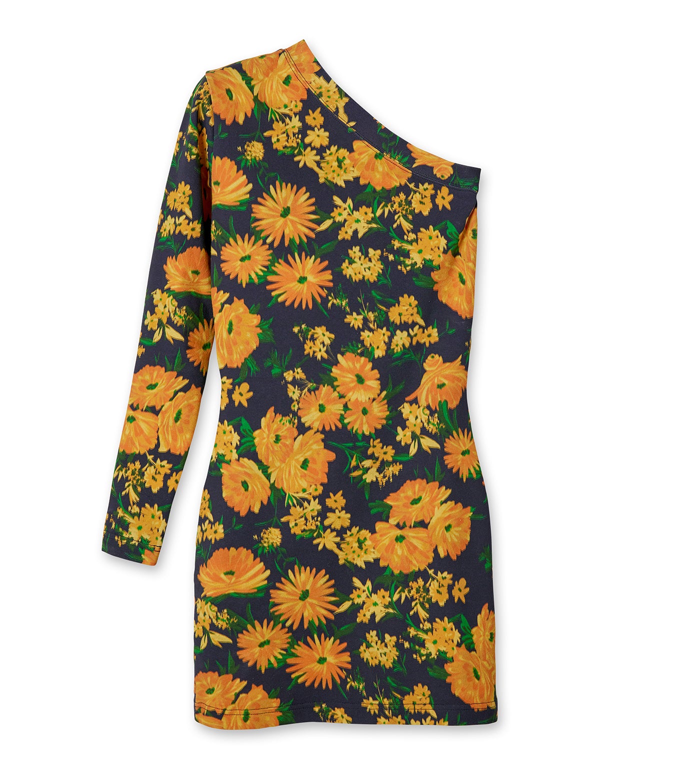 Yellow Bouquet Asym Dress
