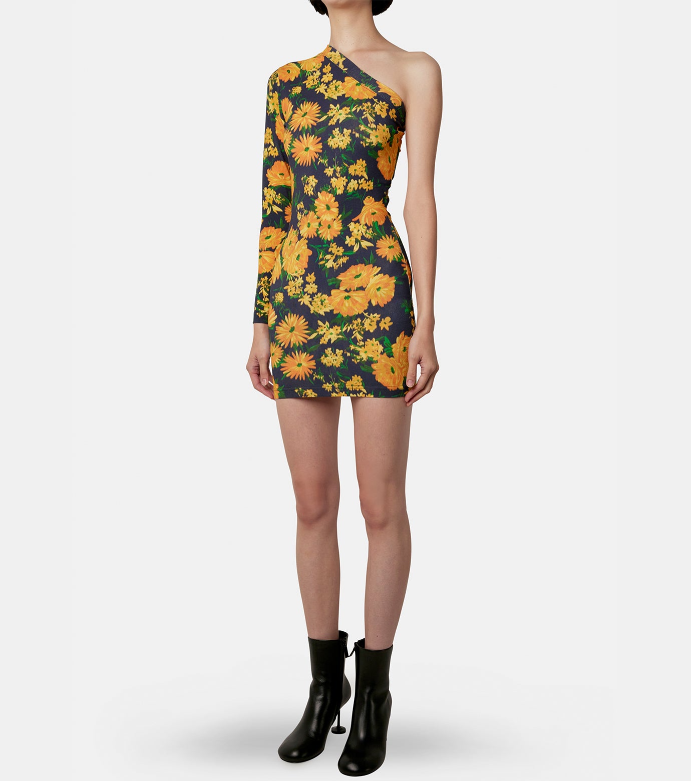 Yellow Bouquet Asym Dress