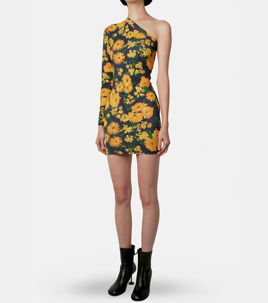 Yellow Bouquet Asym Dress