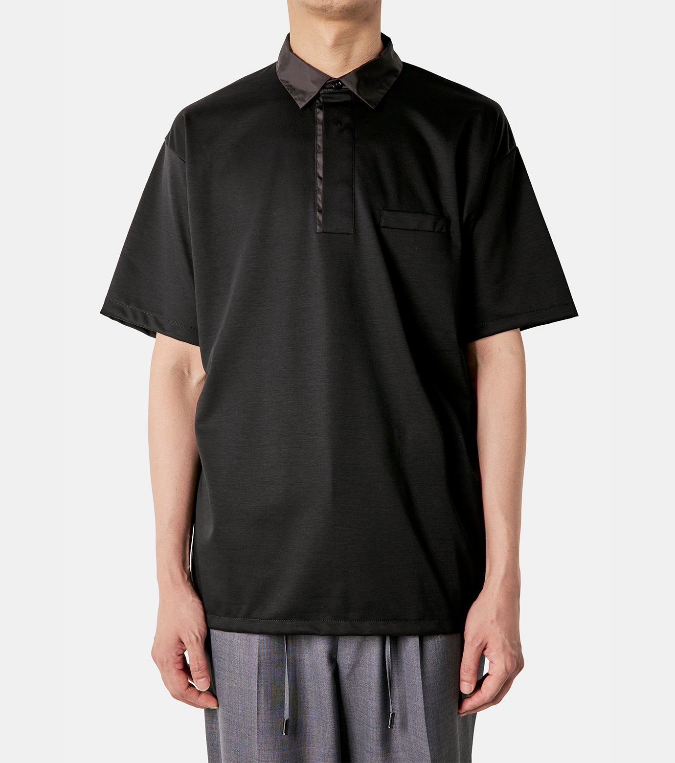 Polo Shirt with Nylon Details