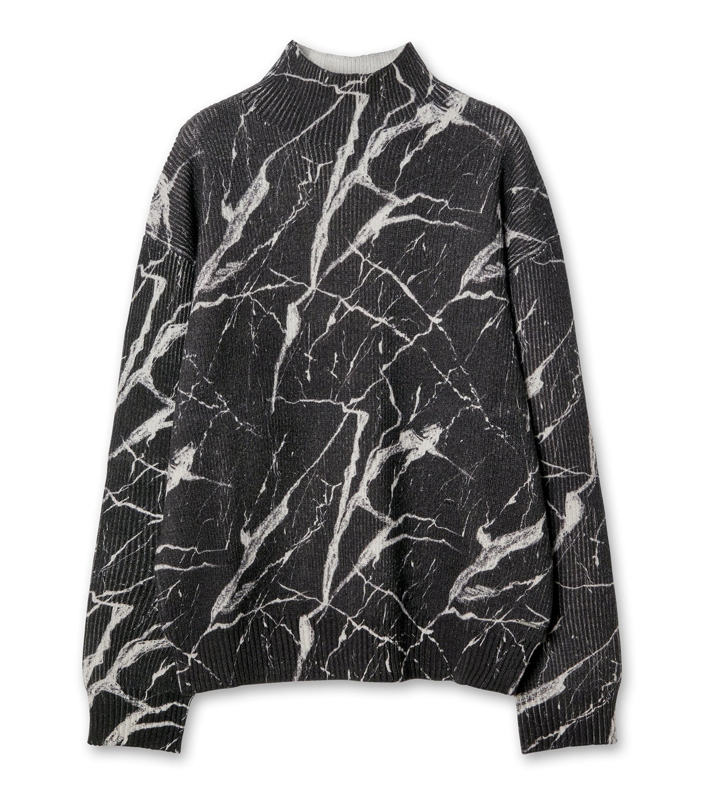 MARBLE PRINT TURTLENECK