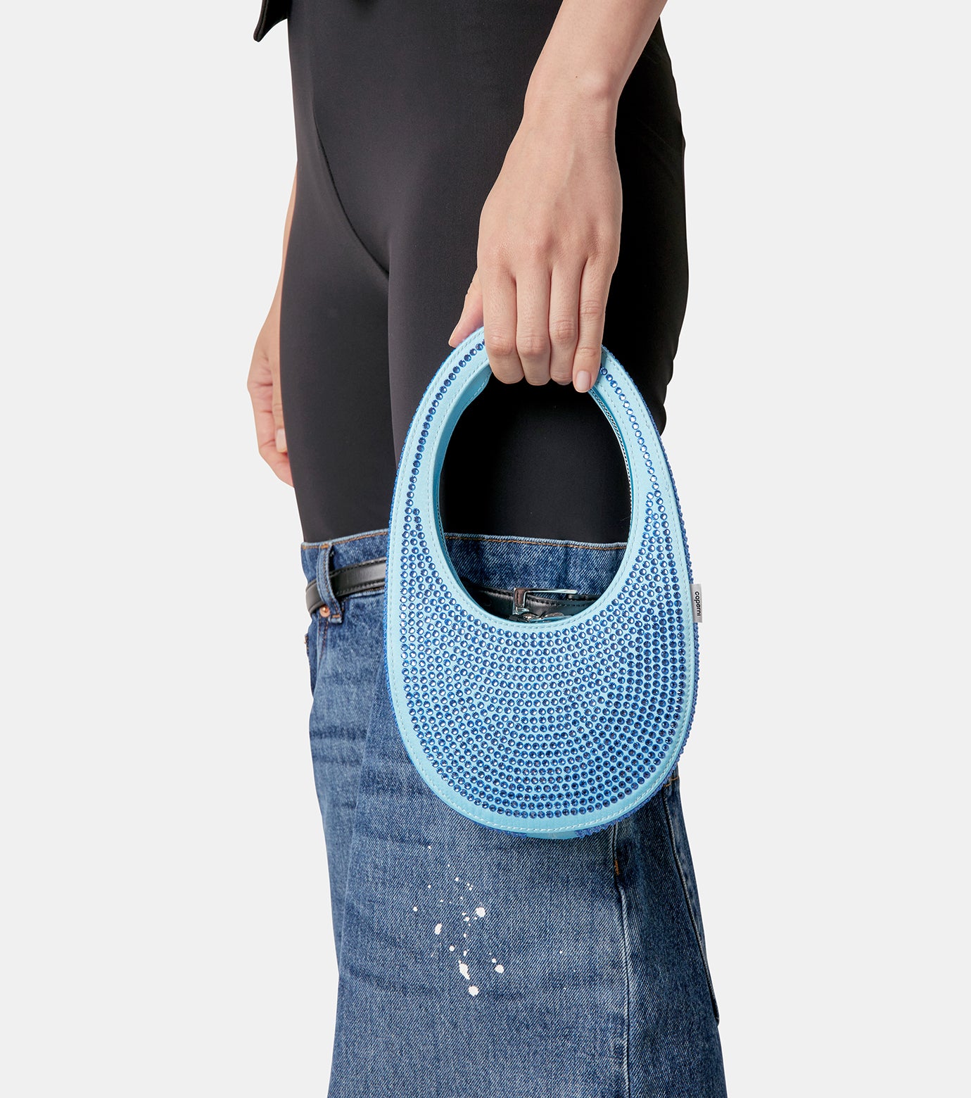 Crystal-Embellished Mini Swipe Bag