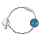 Blue St Christopher &Faith Bracelet