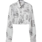 Toile de Jouy Print Cropped Shirt