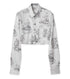 Toile de Jouy Print Cropped Shirt