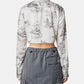 Toile de Jouy Print Cropped Shirt