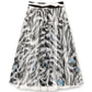 Zebra Pleated Skirt