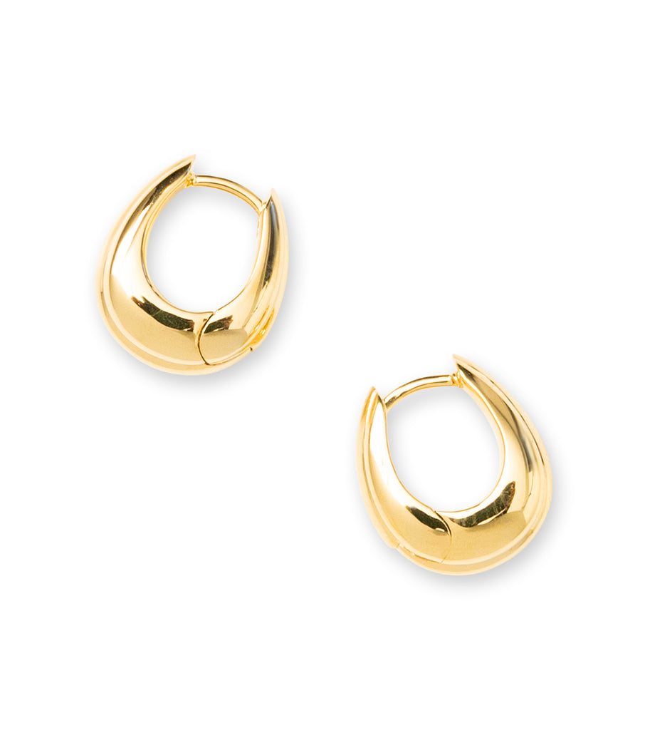 Ice Hoop Small Line Gold