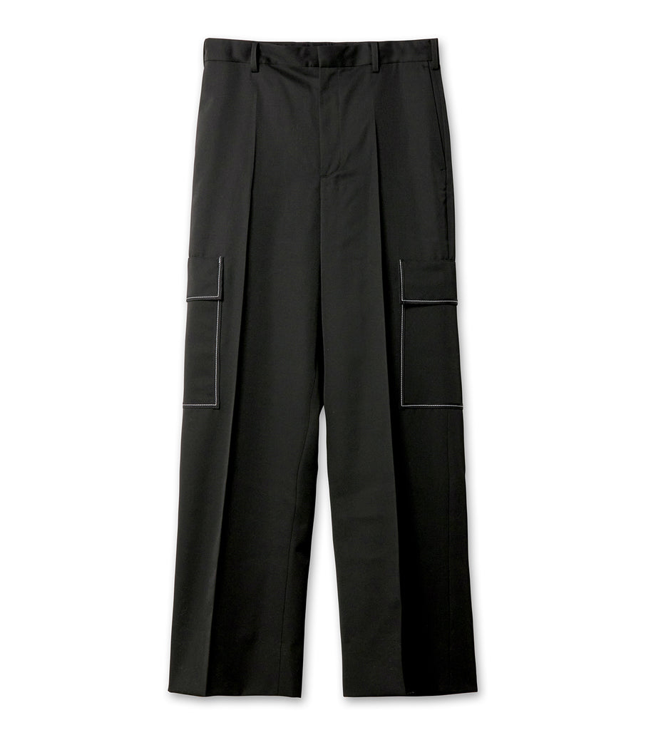 CONTRAST-STITCHED CARGO TROUSERS
