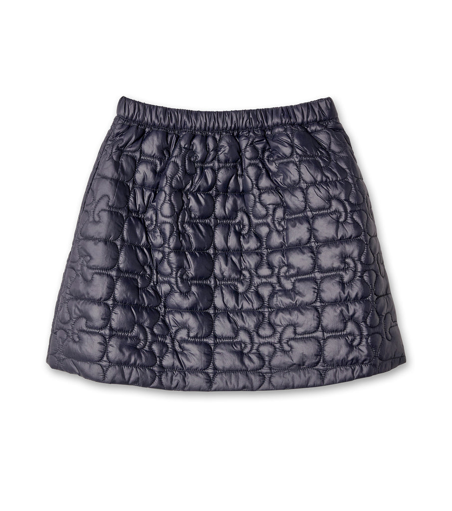Shiny Quilt Mini Skirt